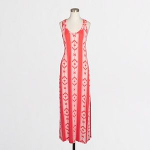J.Crew White and Coral Maxi Dress